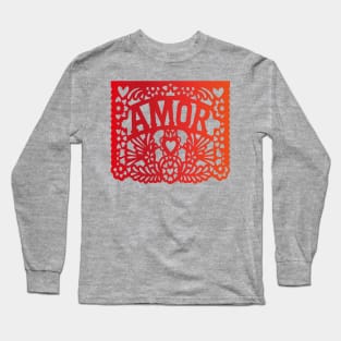 Red AMOR mexican deco Long Sleeve T-Shirt